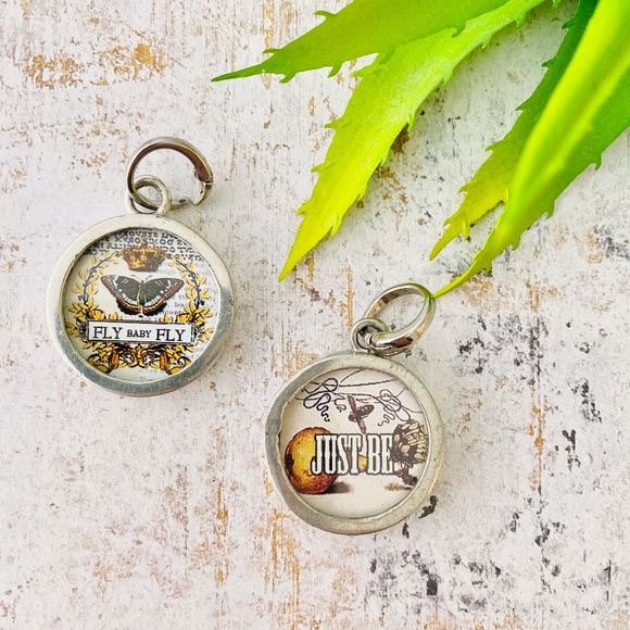 Just Be Pick Up Sticks Reversible Charm - Picture 1 of 2